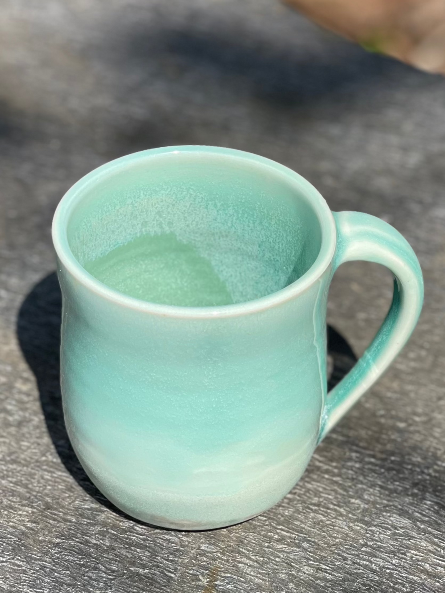 Sea Green Teacup (9oz), with Flower Tea